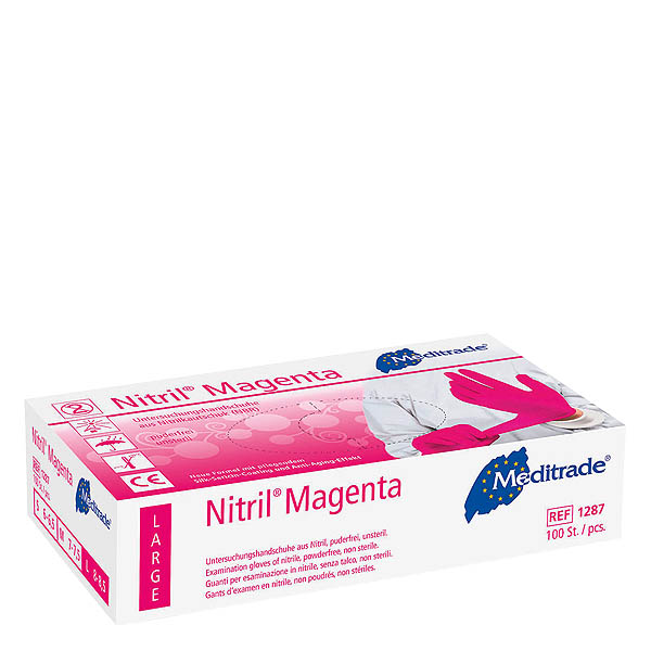 Meditrade Nitril Magenta Handschuhe