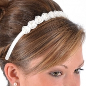 Solida Haarreif mit Perlen + Blüten